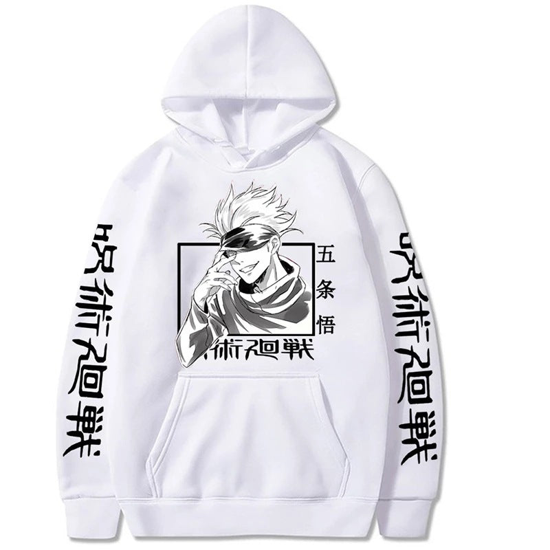 Unisex Anime Graphic Print Loose Hoodie