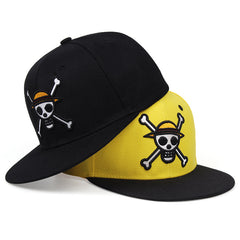 Cool Pirate King Embroidered Flat Brim Baseball Hat