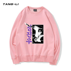Men's Anime Logo Crew Neck Sweatshirt