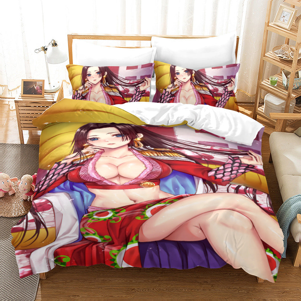 Robin Digital Print Three-piece Bedding Duvet Cover
