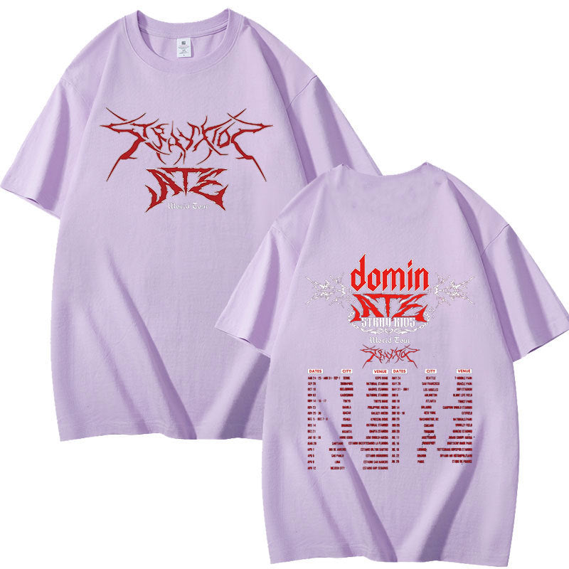 KPOP Dominate LOGO Print Cotton T-Shirt