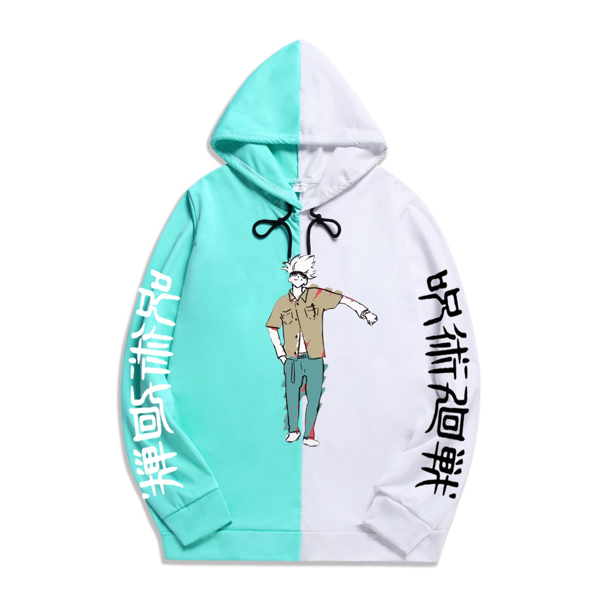 Casual Men's Anime Graphic Loose Sports Hoodie