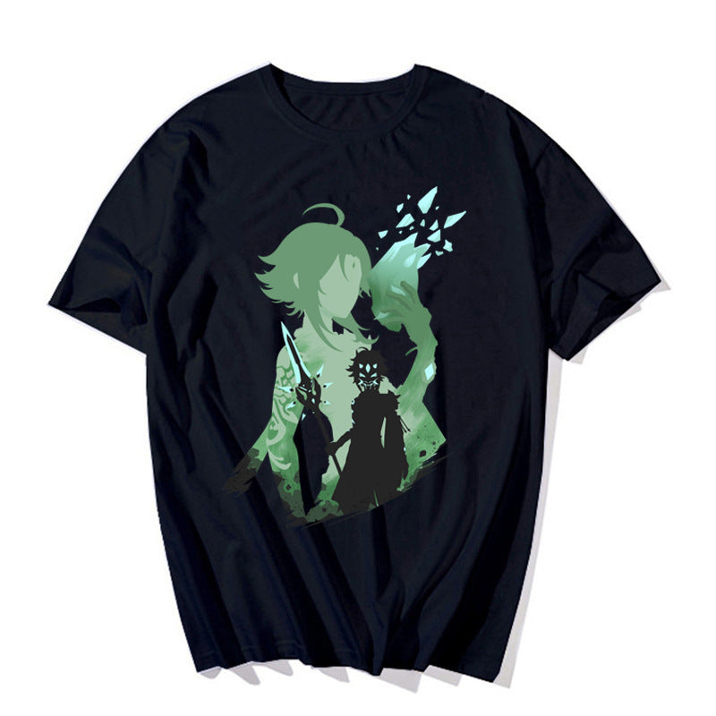 Unisex Casual Game Printed Loose T-shirt