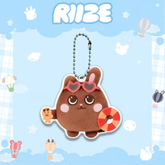 KPOP Cartoon Acrylic Keychain Pendant 6pcs