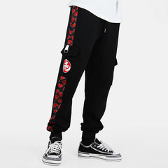 Trendy Men's Anime Letter Casual Trousers