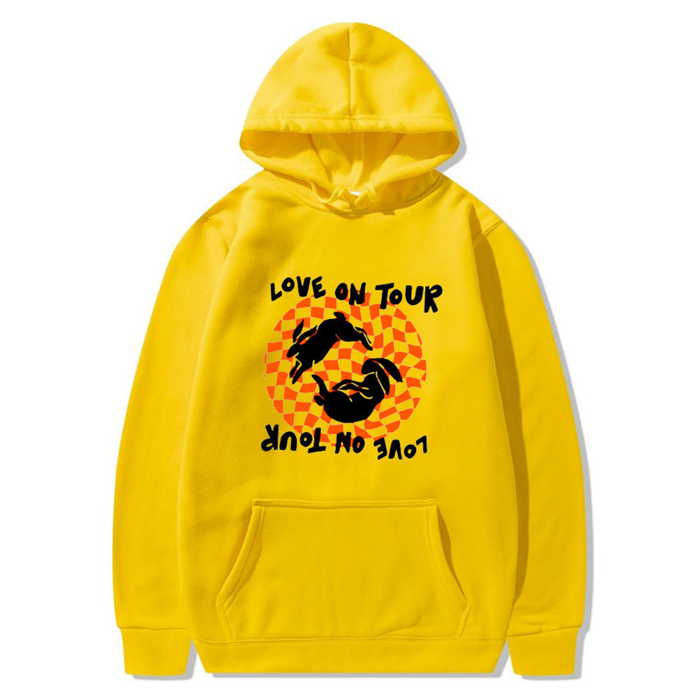 Casual Harry LOVE ON TOUR Letter Graphic Loose Hoodie