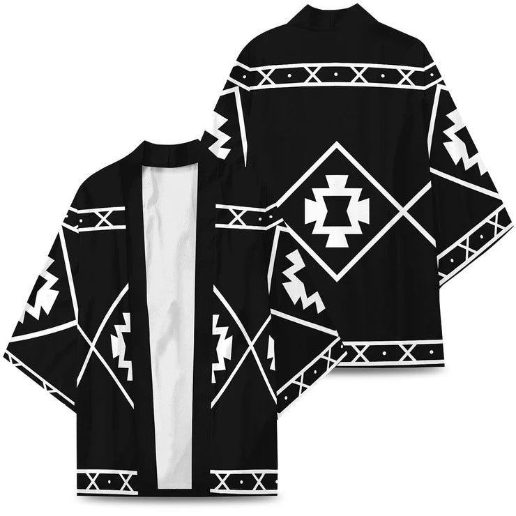 Unisex Anime Cos 3D Printed Kimono Cloak