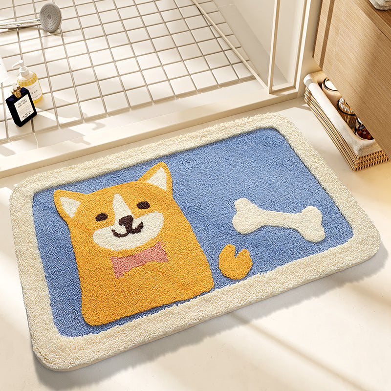 Cartoon Animal Bathroom Door Non-slip Mat