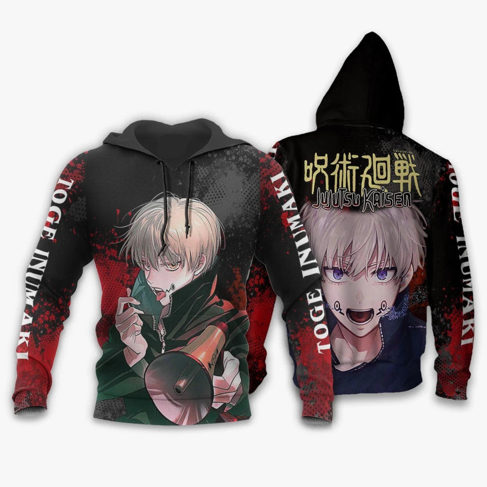 Unisex Anime Digital Print Zipper Cosplay Hoodie