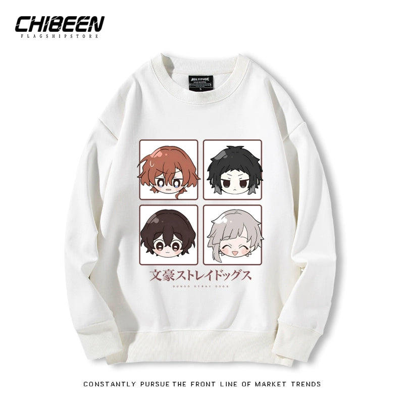 Cute Anime Pattern Crew Neck Sweatshirt