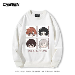 Cute Anime Pattern Crew Neck Sweatshirt