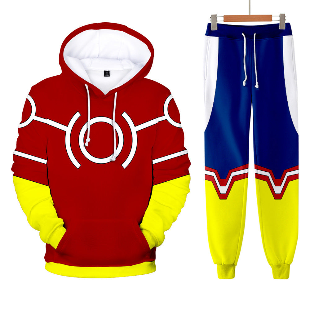 Unisex Anime 3d Print Cosplay Hoodie Pants Two-piece Set