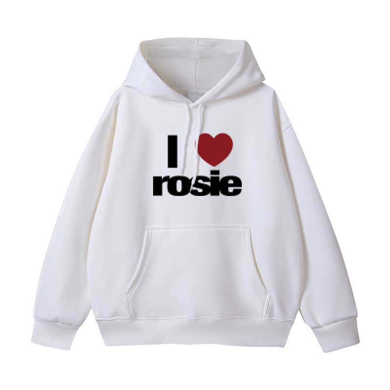 I Love ROSIE Print Cotton Hoodie