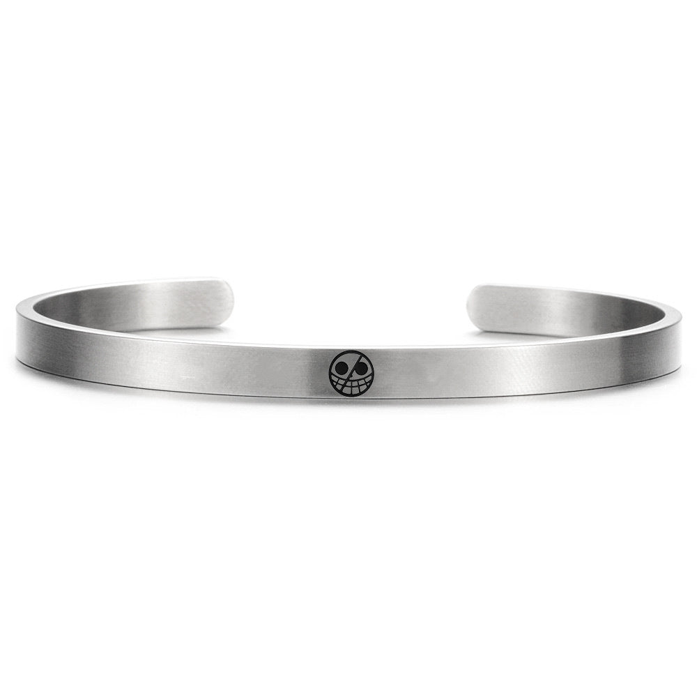 Stainless Steel Luffy Logo Laser Bracelet