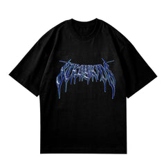 Casual KPOP Sk7th Logo Short-sleeved T-shirt