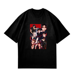 SKZ RUN IT Poster Round Neck Short-sleeved T-shirt