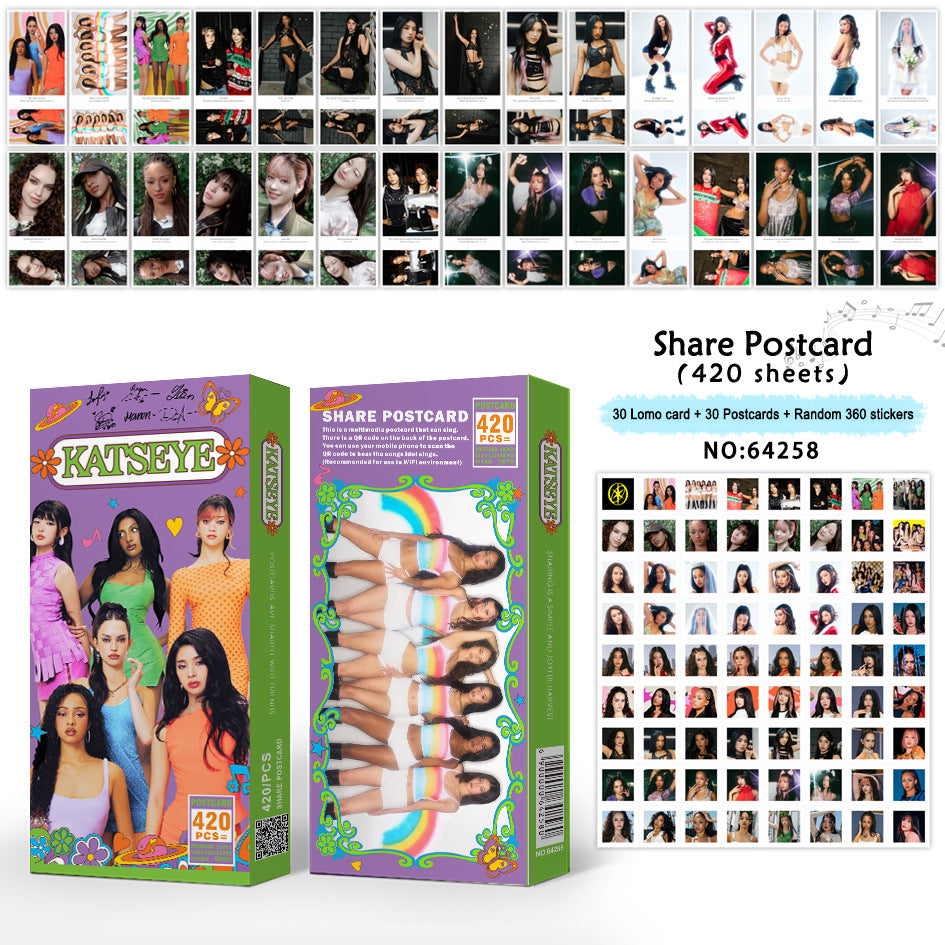 KATSEYE Share Postcards Stickers