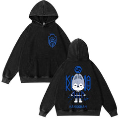Vintage KPOP Wolf Chan Jiniret Washed Hoodie