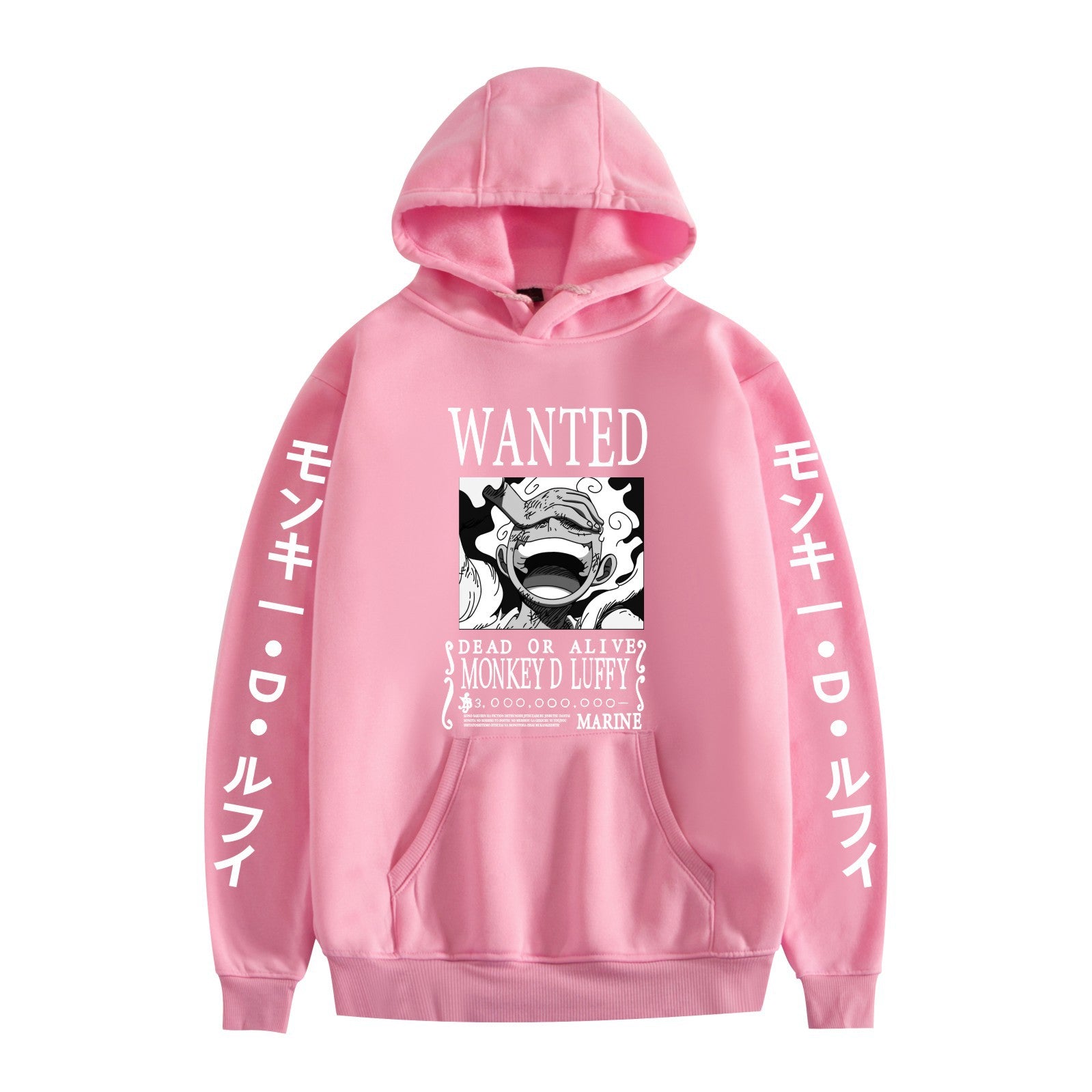 Unisex Luffy Wanted Printed Casual Hoodie