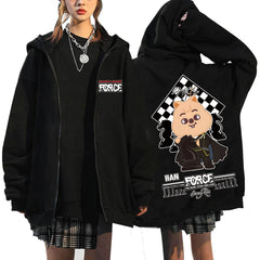 SK DominATE: Celebrate Print Loose Zipper Hoodie