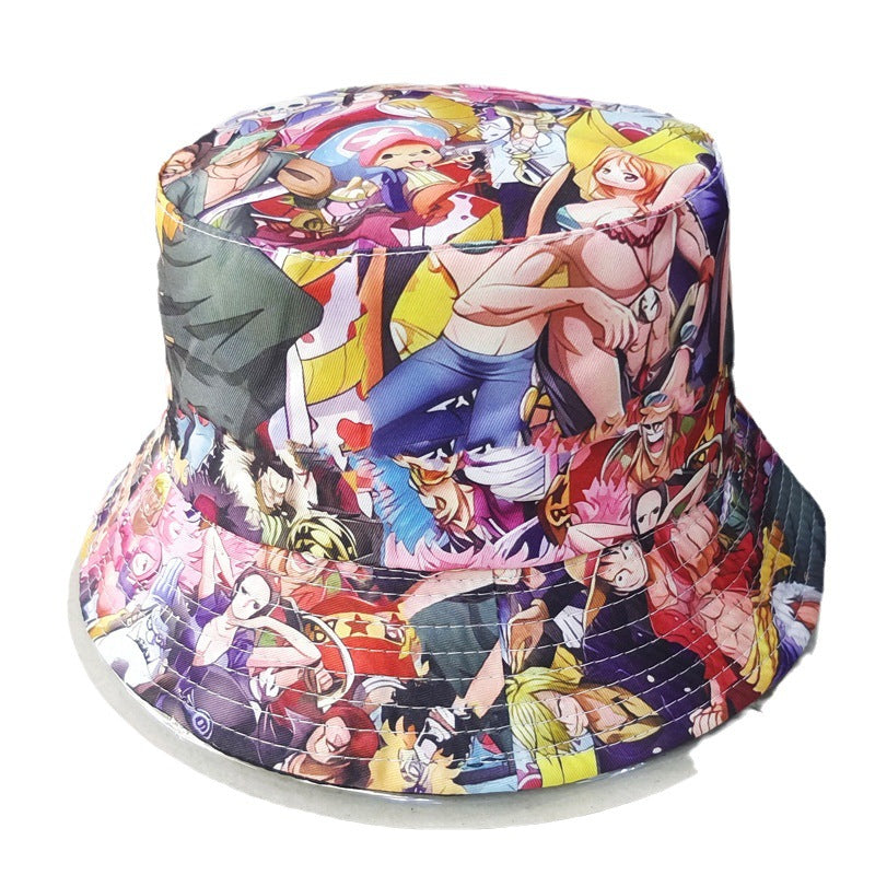 Casual Anime Printed Bucket Hat