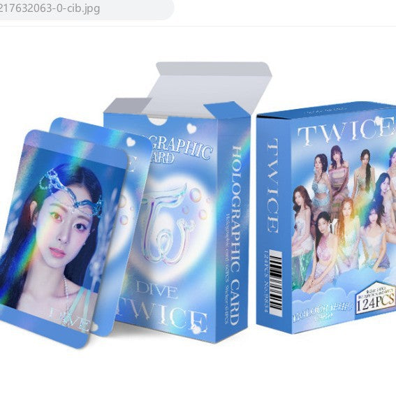 124pcs KPOP Holographic Cards