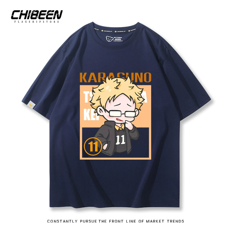 Hinata Anime Print Casual Cotton T-shirt