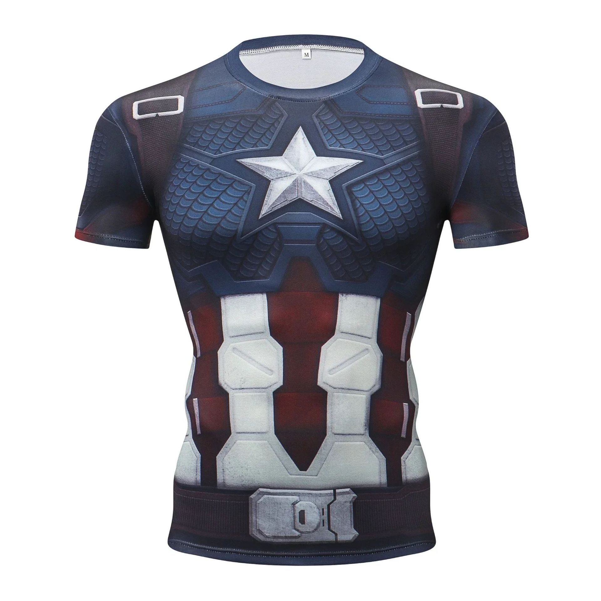 Superhero Cosplay Digital Print Short Sleeve Shirt
