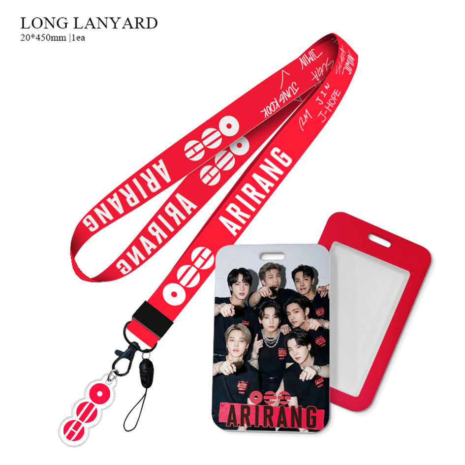 BANGTAN Card Holder Lanyard Pendant Keychain