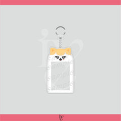 Cartoon PhotoCard Insert Keychain Storage Pendant