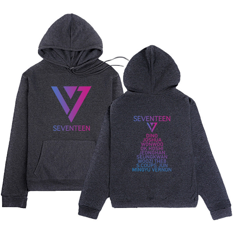Trendy Kpop Logo Printed Casual Hoodie