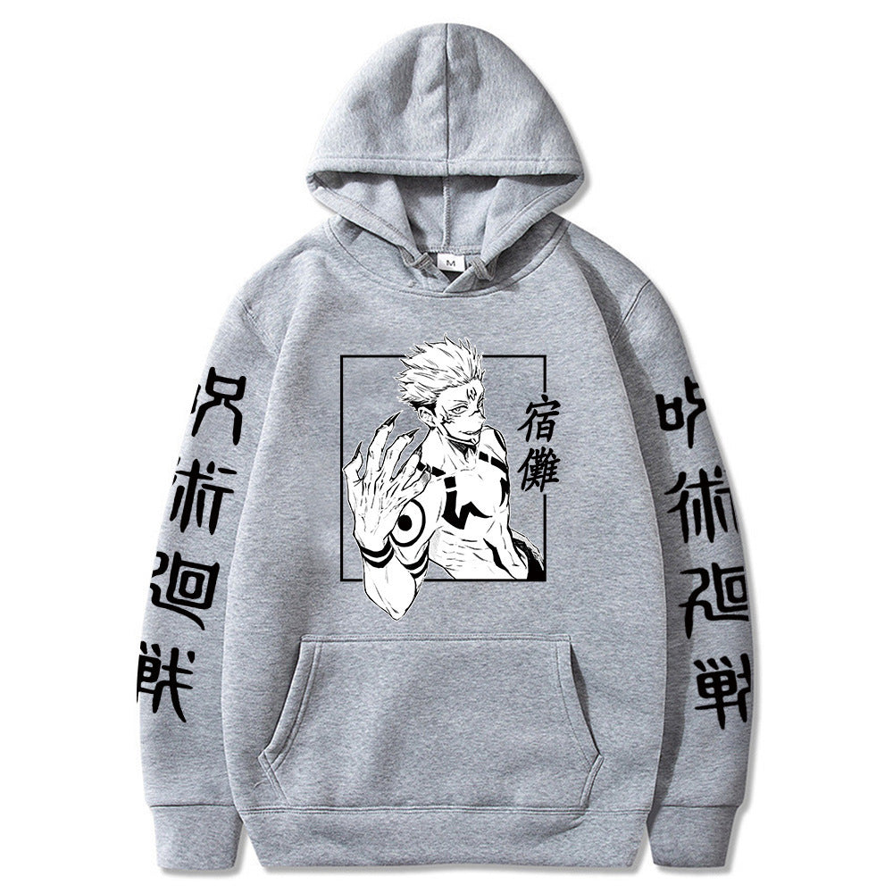 Unisex Anime Pattern Printed Loose Hoodie