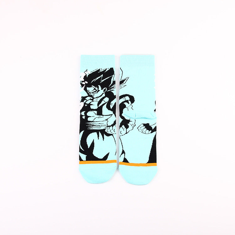 Cartoon Anime Cotton Medium Tube Socks