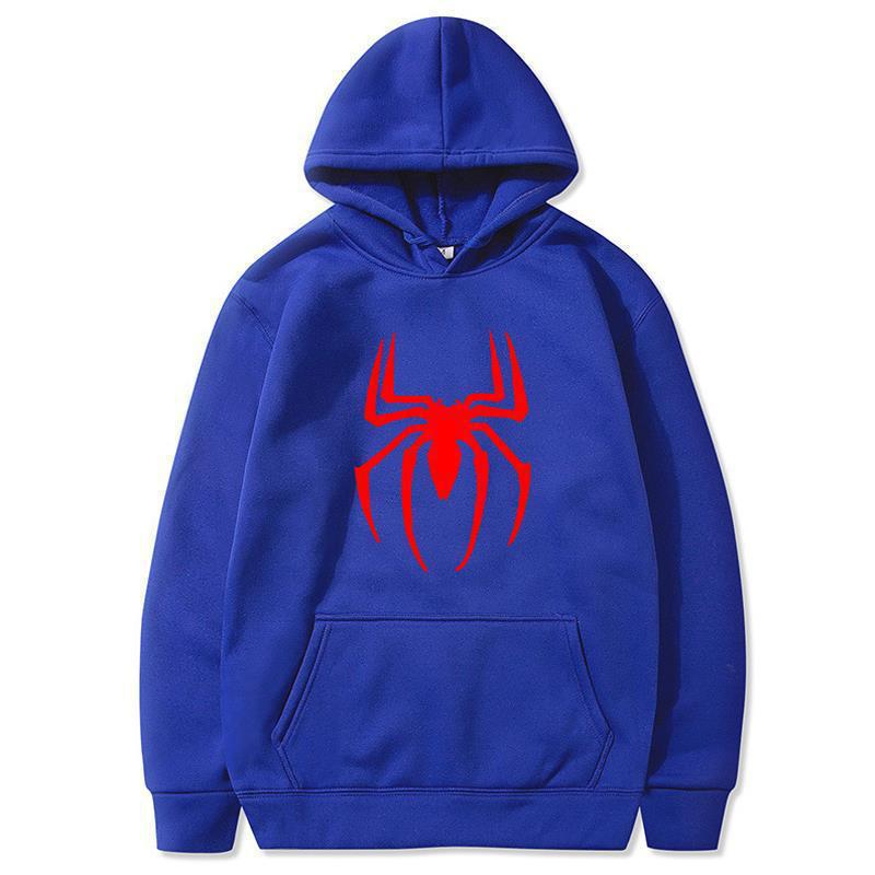 Trendy Spider Print Casual Loose Hoodie