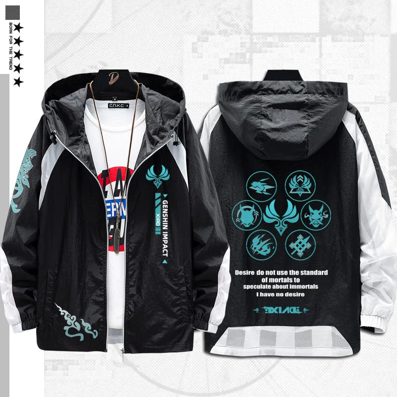 Versatile Game Thin Hooded Sunscreen Jacket