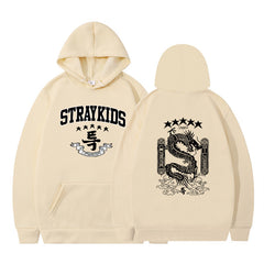 SKZ Logo Printed Pullover Hoodie Top