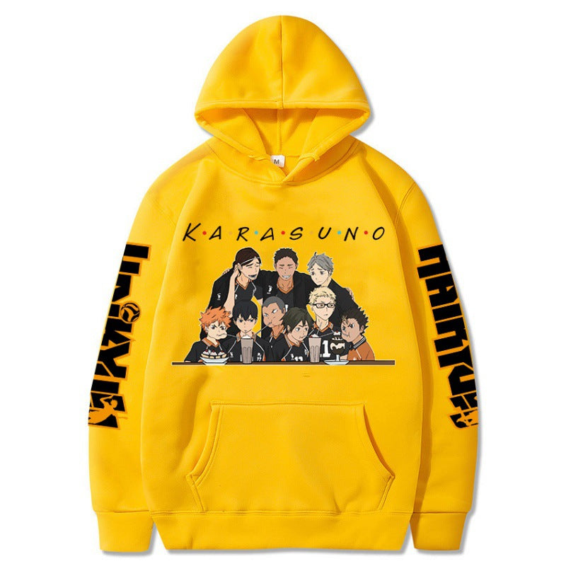 Unisex Karasuno Anime Printed Casual Hoodie