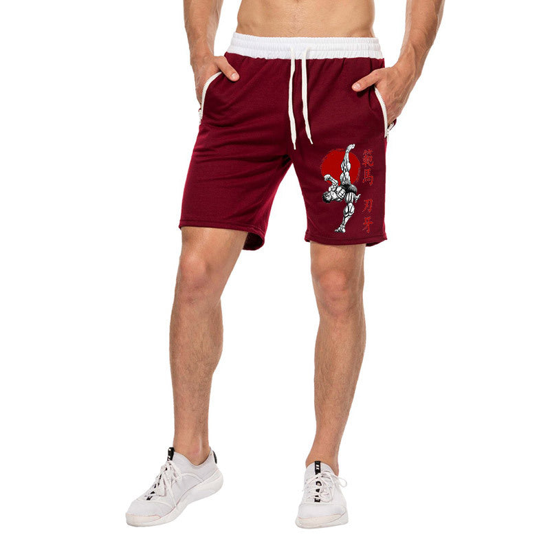 Men's Baki Anime Casual Loose Shorts