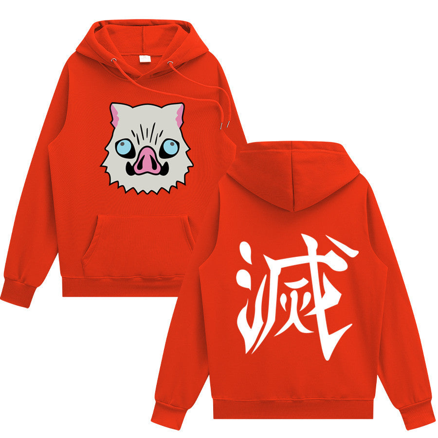 Men's Anime Letter Graphic Print Loose Hoodie