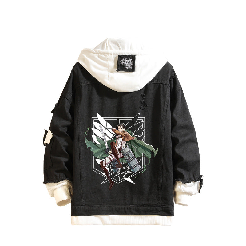 Unisex Wings of Freedom Anime Denim Jacket