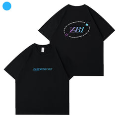 Casual ZB1 Logo Print Short-sleeved T-shirt