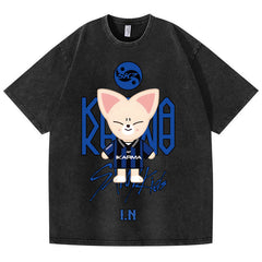 Vintage Kpop Karma Short Sleeve Washed Tee