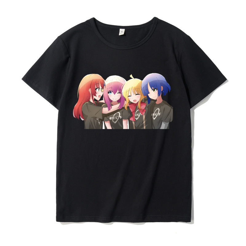 Bocchi Anime Cos Short Sleeve T-Shirt