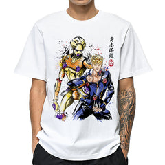 Casual Men's Anime Jojo Print Short Sleeve T-Shirt