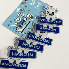 TWS Name Tag Acrylic Pendant Keyring Set