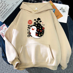 Cute Game Graphic Print Plush Hoodie