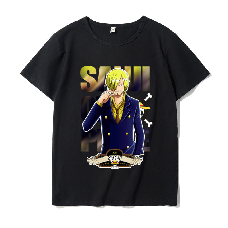 Casual Unisex Luffy Printed Short-sleeved Loose T-shirt