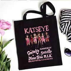Katseye Printed Canvas Tote Bag