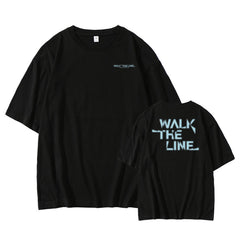 Kpop WALK THE LINE Print Short-sleeved T-shirt