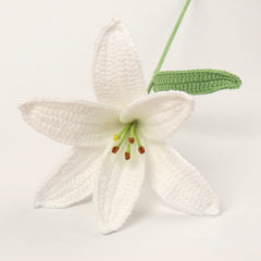 Lily Flower Branch Crocheted Bouquet